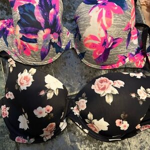 Floral Print Women's Bra Set